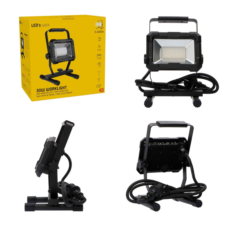 LED's Work Work lamp 2400 - Robust housing - Extra strong cord 150 cm - IP65 waterproof - 30W - LED.nl