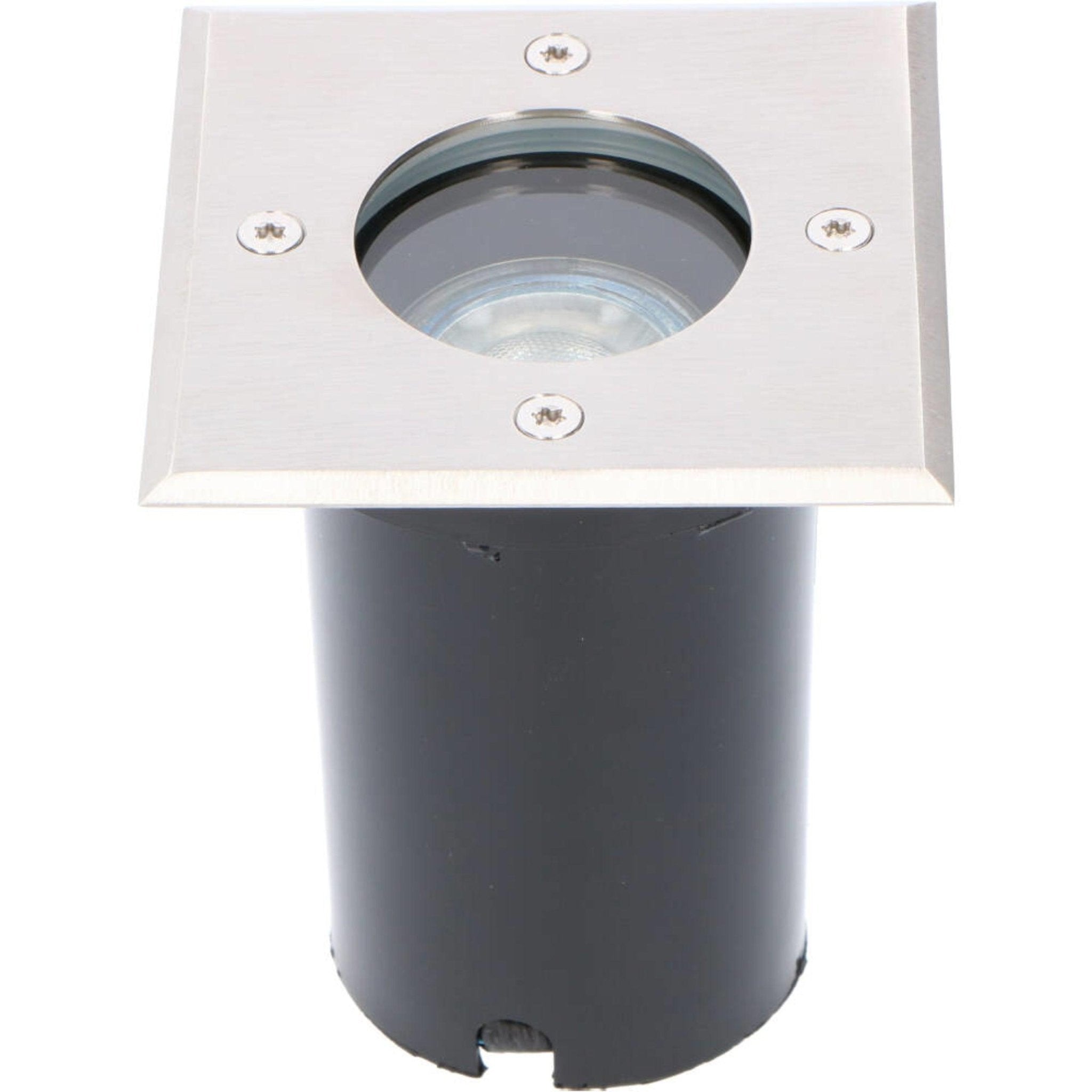 LED's Light RVS LED Grondspot inbouw vierkant - Voor oprit en tuin - IP67 waterdicht - Zilver Grondspotjes LED.nl