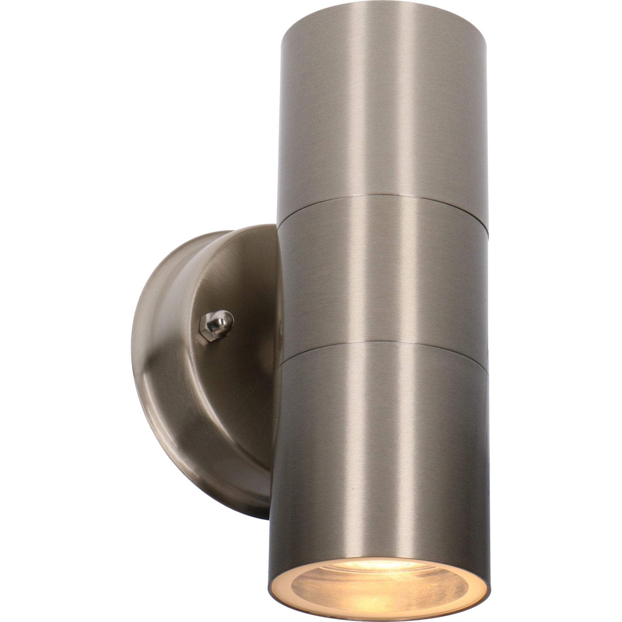 LED's Light RVS LED Muurlamp Buiten - Spot met 2 x GU10 fitting - Model Catania - IP44 - Zilver Spotjes LED.nl