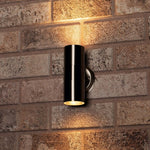 LED's Light RVS LED Muurlamp Buiten - Spot met 2 x GU10 fitting - Model Catania - IP44 - Zilver Spotjes LED.nl
