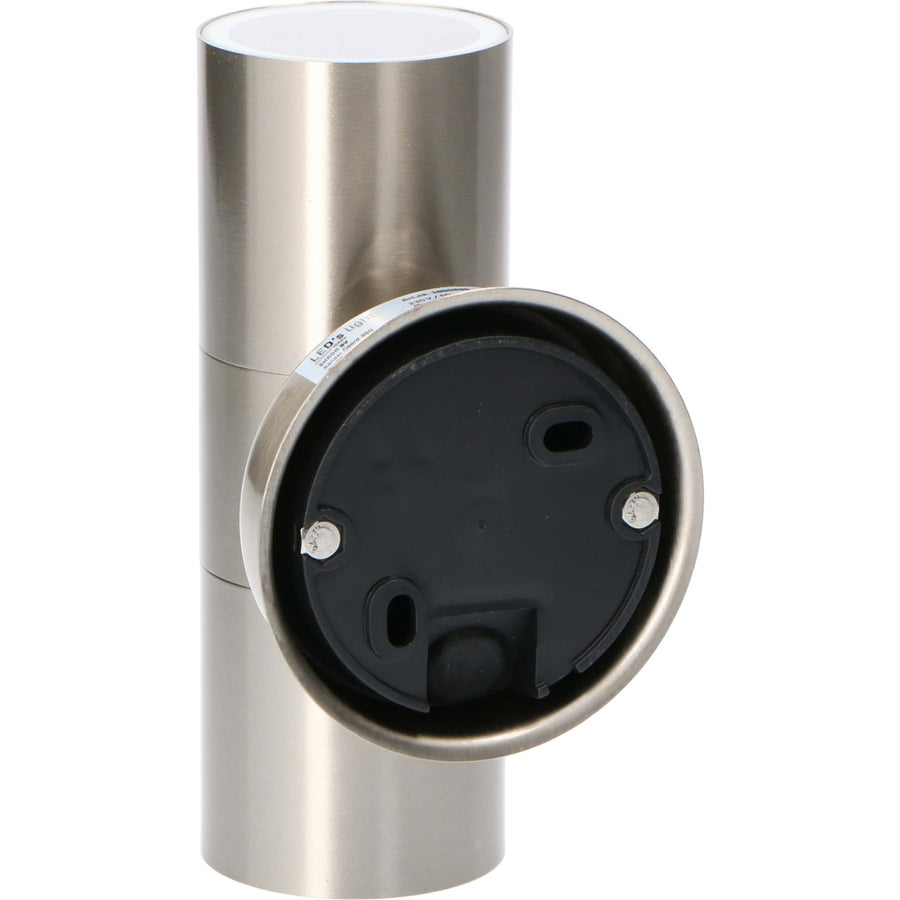 LED's Light RVS LED Wandleuchte für den Außenbereich - Spot mit 2 x GU10 Fassung - Modell Catania - IP44 - Silber - lidstore.shop