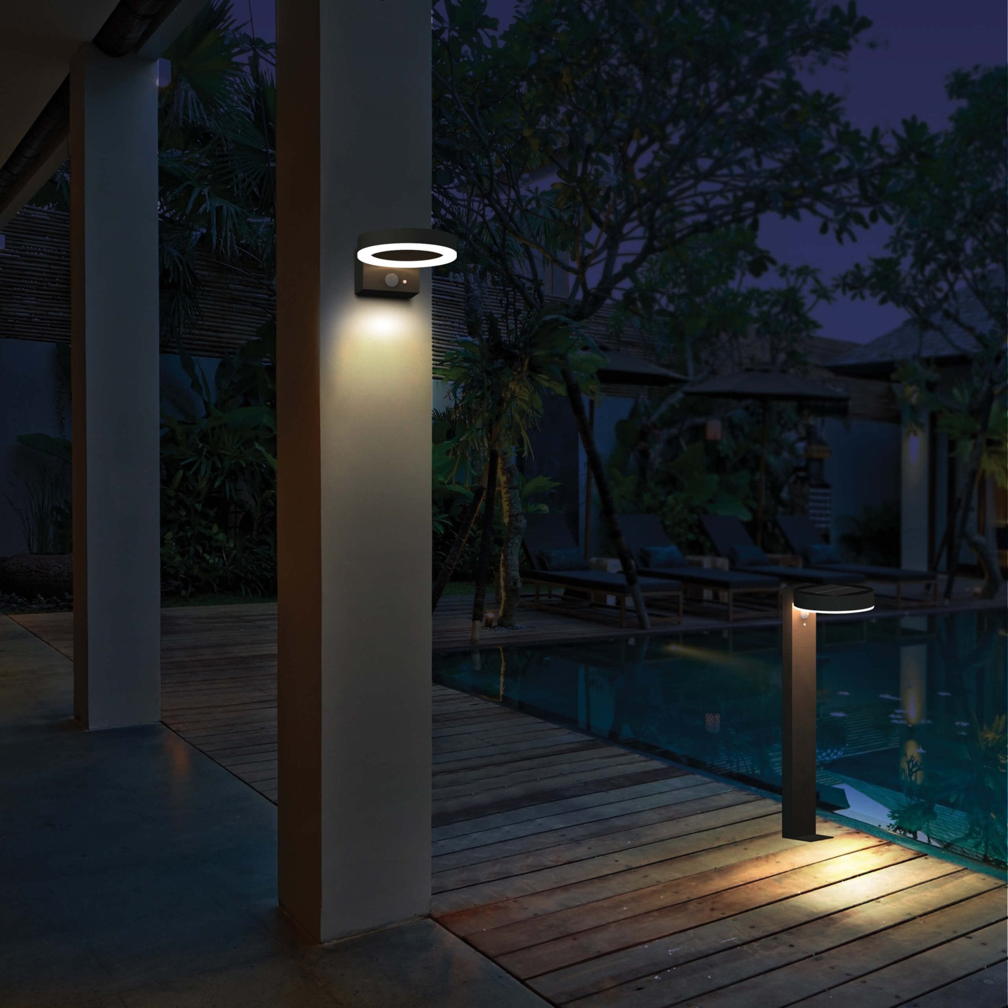 RVS Solar LED Buitenlamp met bewegingssensor - Draadloos - 3 standen - Zwart Buitenlampen LED.nl