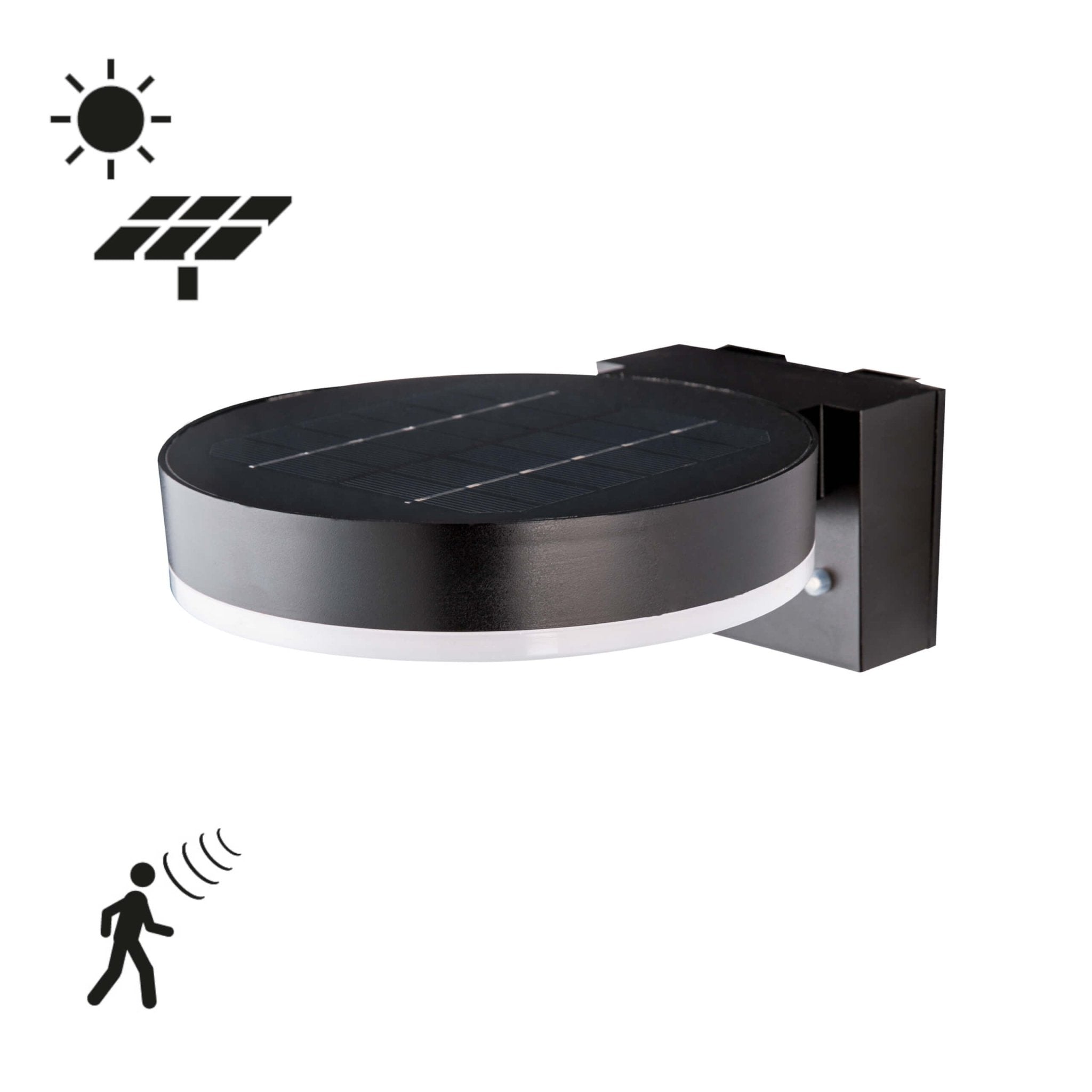 RVS Solar LED Buitenlamp met bewegingssensor - Draadloos - 3 standen - Zwart Buitenlampen LED.nl