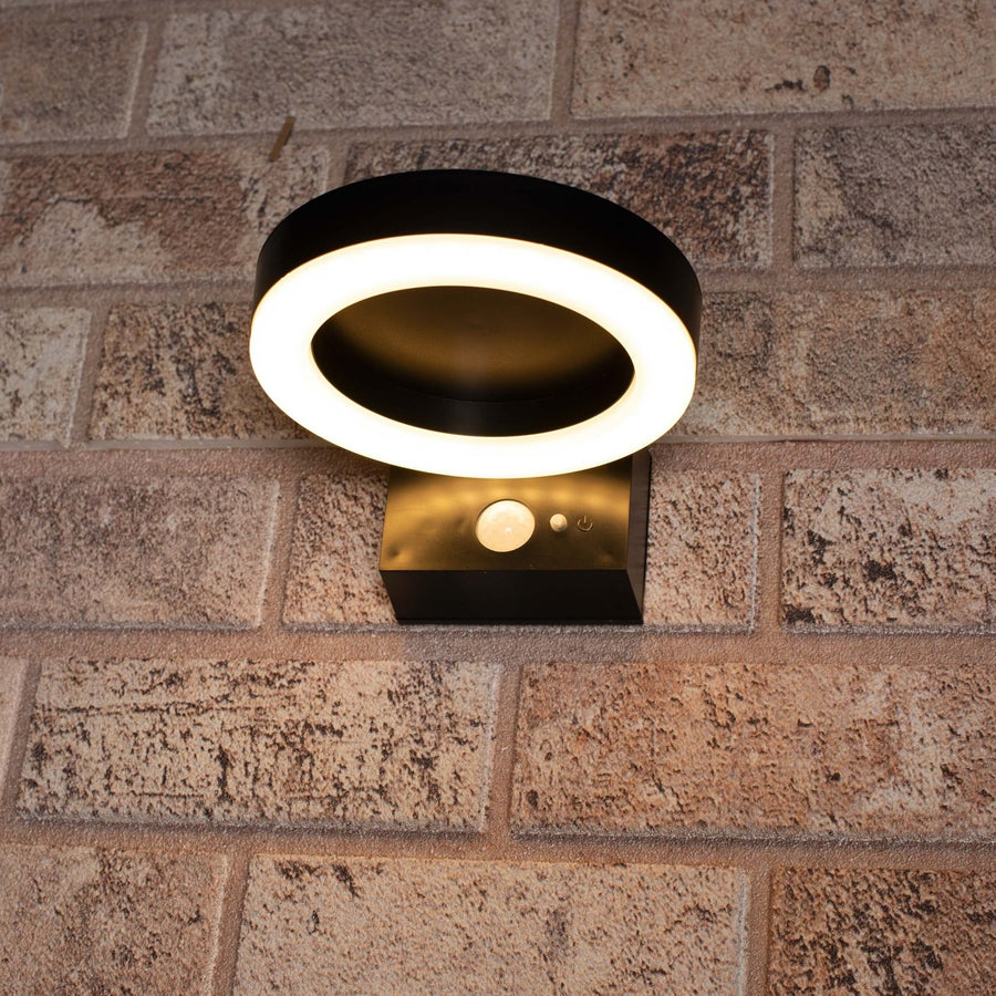 Solar-LED-Außenleuchte aus Edelstahl mit Bewegungssensor – Kabellos – 3 Positionen – Schwarz - lidstore.shop