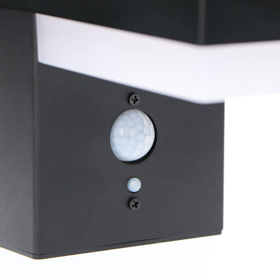 LED's Light stainless steel Solar LED Wall Lamp with Motion Sensor - Wireless - Square - 3 Modes - Black - LED.nl