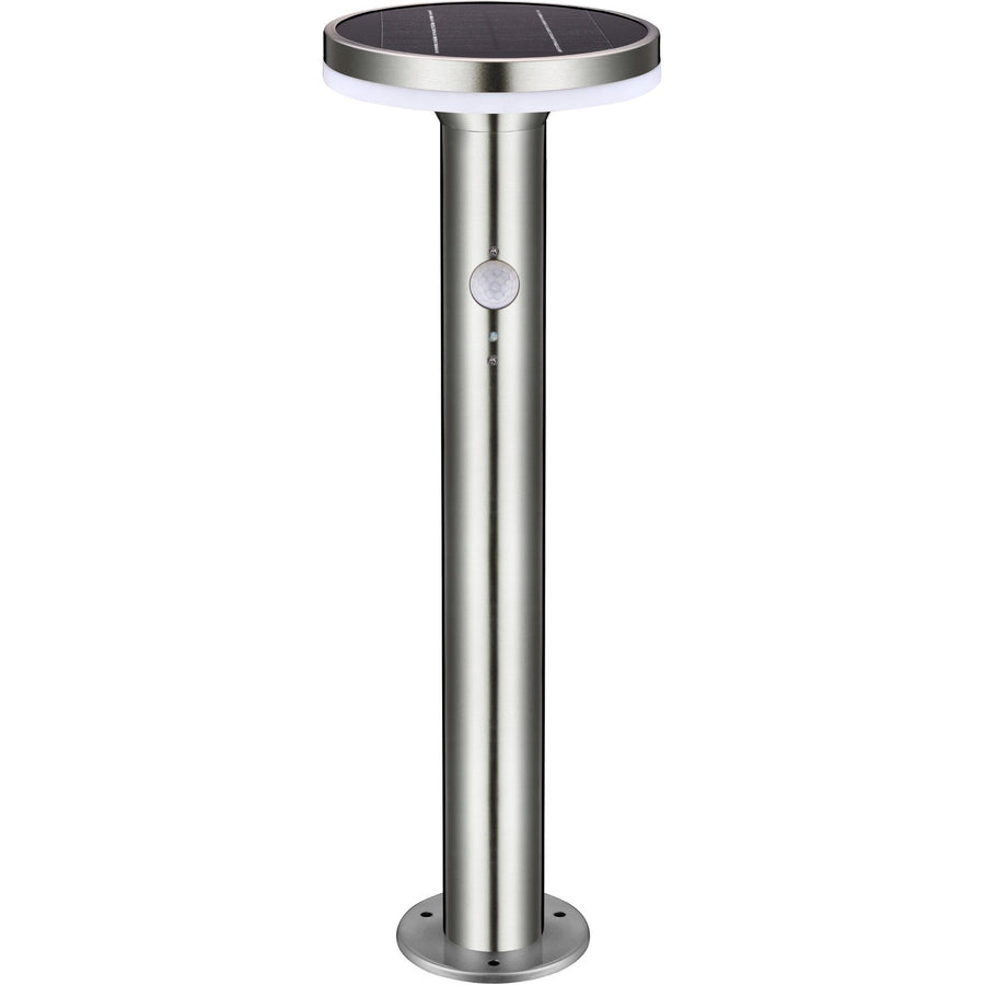 LED's Light RVS Solar LED Tuin Lantaarnpaal met Bewegingssensor - Draadloos - 3 standen - Zilver Lantaarns LED.nl