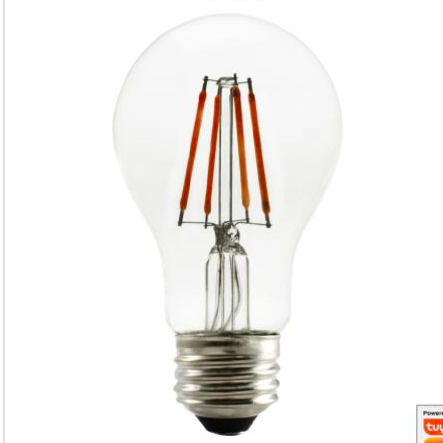 Smart LED Lamp E27 clear - Dimmable warm white light - Controllable with App - LED.nl