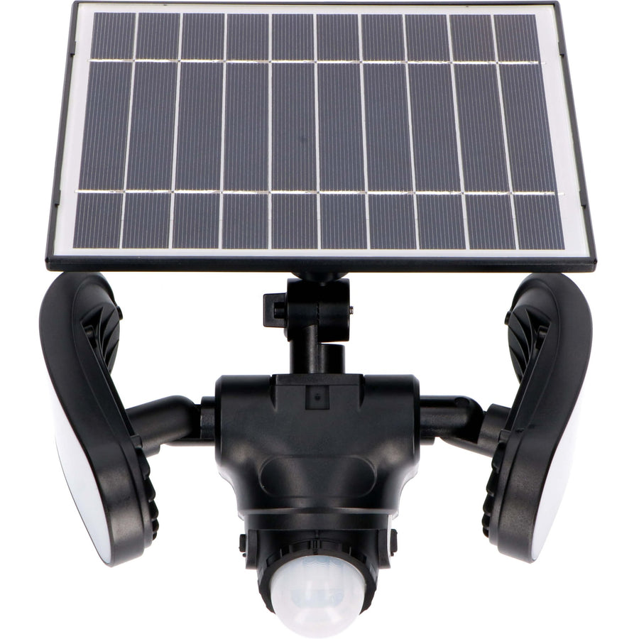 LED's Light Solar-LED-Außenlampe mit Bewegungsmelder - 2 Lichter - Automatisches An/Aus - Abnehmbares Panel - Schwarz - lidstore.shop