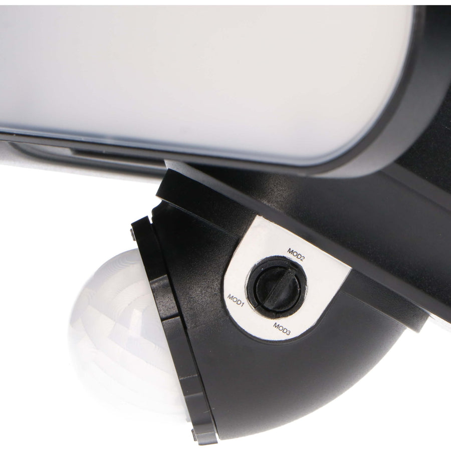 LED's Light Solar-LED-Außenlampe mit Bewegungsmelder - 2 Lichter - Automatisches An/Aus - Abnehmbares Panel - Schwarz - lidstore.shop