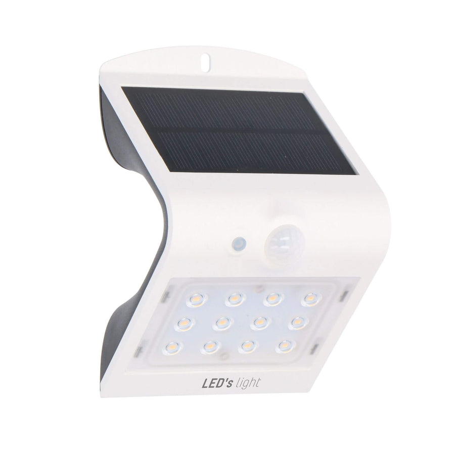 LED's Light Solar LED Wandleuchte mit Bewegungsmelder 220 - 3 Leuchtmodi - Automatisches An/Aus - Weiß - lidstore.shop