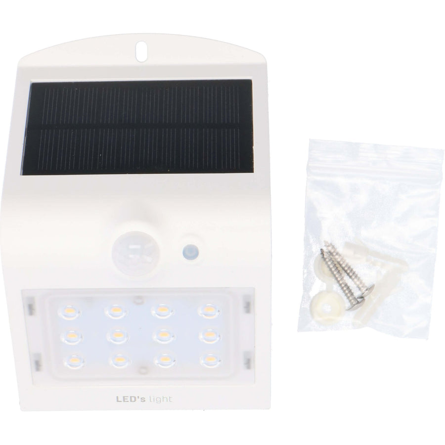 LED's Light Solar LED Wandleuchte mit Bewegungsmelder 220 - 3 Leuchtmodi - Automatisches An/Aus - Weiß - lidstore.shop