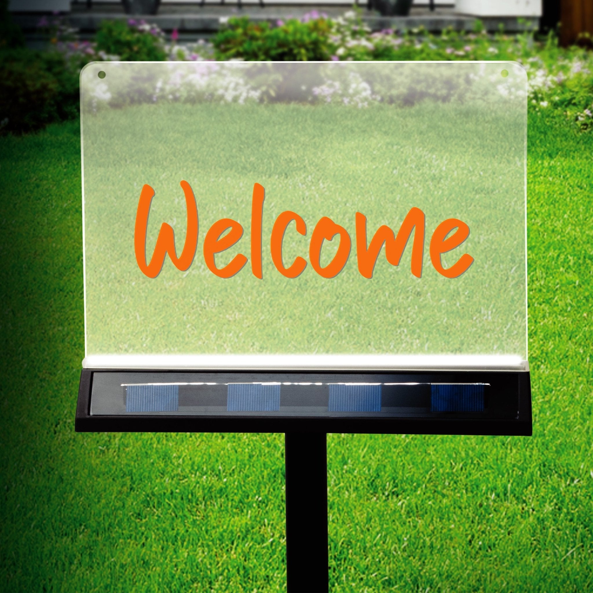 LED's Light Solar LED Display Schrijfbord Buiten - Draadloos op zonne-energie - Incl. Stift Schrijfborden LED.nl
