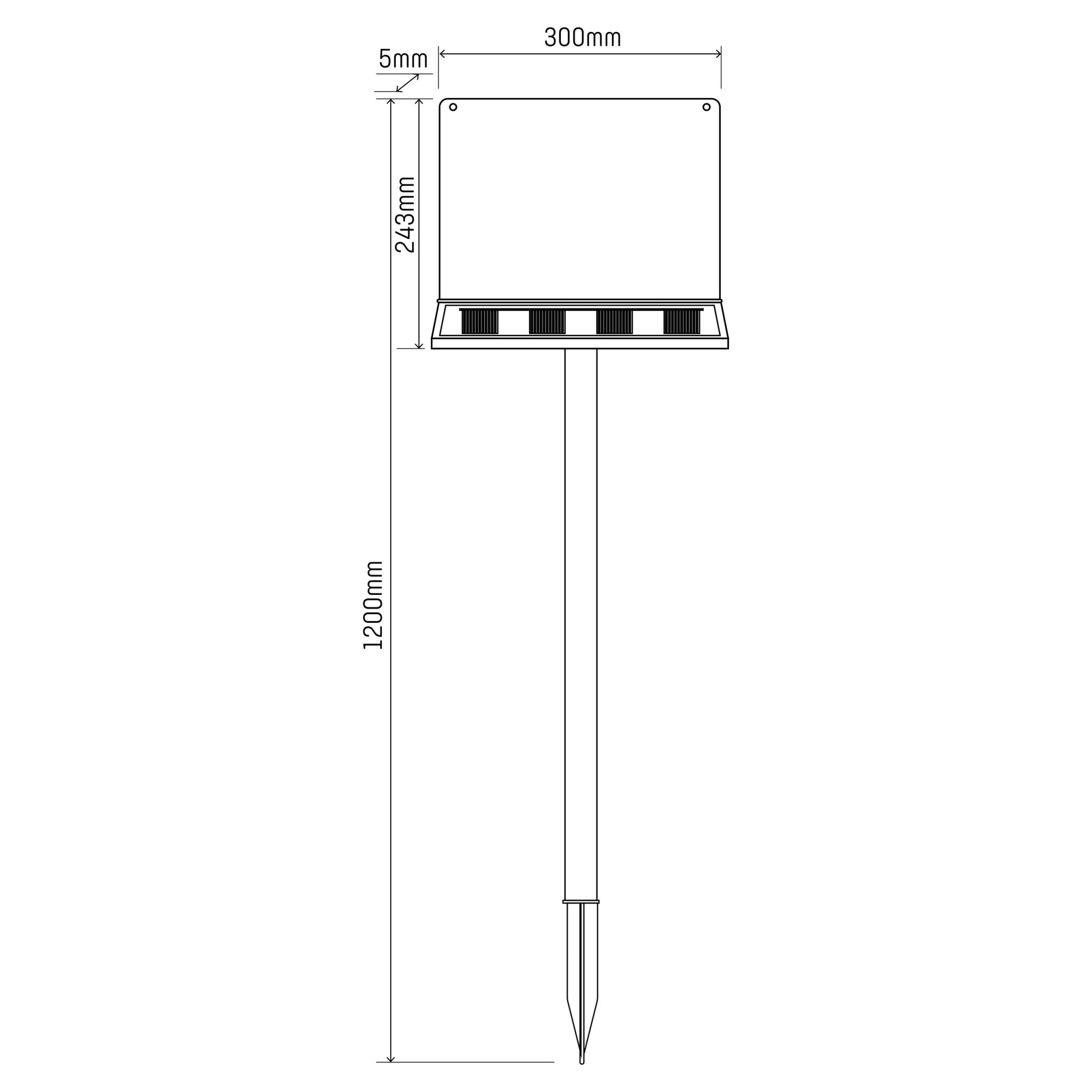 LED's Light Solar LED Display Schrijfbord Buiten - Draadloos op zonne-energie - Incl. Stift Schrijfborden LED.nl