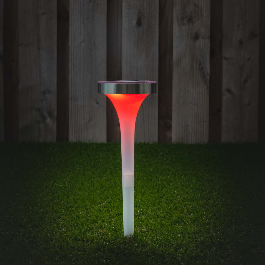 Solar LED Spotlight with sensor - Warm white + RGB - Auto on/off - Tours - 32 cm - LED.nl