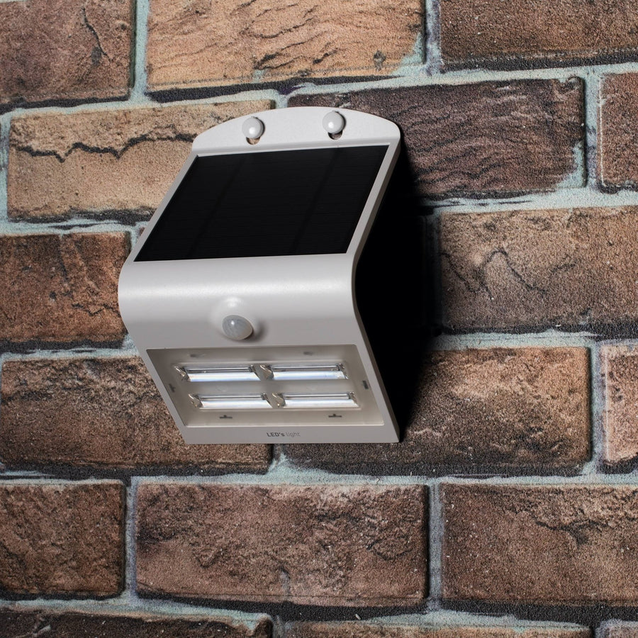 LED's Light Solar LED Wandleuchte mit Bewegungsmelder 400 - 3 Leuchtmodi - Automatisches An/Aus - Weiß - lidstore.shop