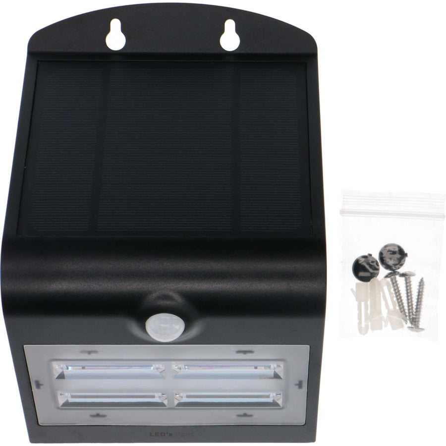 LED's Light Solar LED Außenleuchte mit Bewegungsmelder 400 - 3 Leuchtmodi - Automatisches An/Aus - Schwarz - lidstore.shop