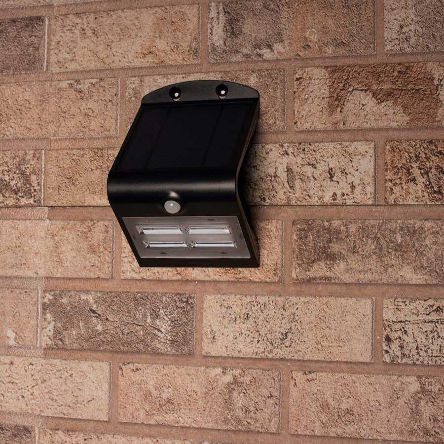 LED's Light Solar LED Außenleuchte mit Bewegungsmelder 400 - 3 Leuchtmodi - Automatisches An/Aus - Schwarz - lidstore.shop
