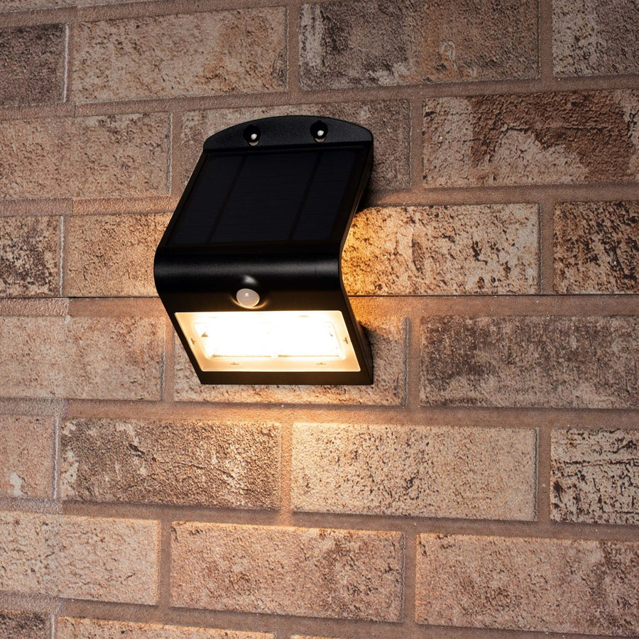 LED's Light Solar LED Außenleuchte mit Bewegungsmelder 400 - 3 Leuchtmodi - Automatisches An/Aus - Schwarz - lidstore.shop