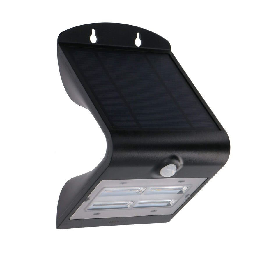 LED's Light Solar LED Außenleuchte mit Bewegungsmelder 400 - 3 Leuchtmodi - Automatisches An/Aus - Schwarz - lidstore.shop
