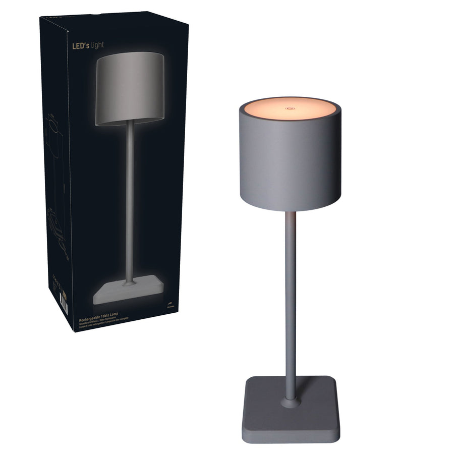 Wiederaufladbare LED-Tischleuchte – Dimmbar per Berührung – Für den Innen- und Außenbereich – Grau - lidstore.shop