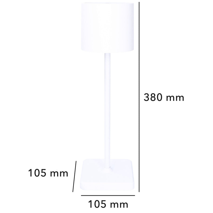 Wiederaufladbare LED-Tischleuchte – Dimmbar per Berührung – Für den Innen- und Außenbereich – Weiß - lidstore.shop