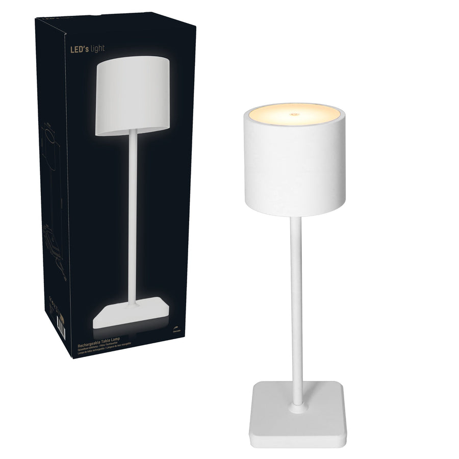 Wiederaufladbare LED-Tischleuchte – Dimmbar per Berührung – Für den Innen- und Außenbereich – Weiß - lidstore.shop