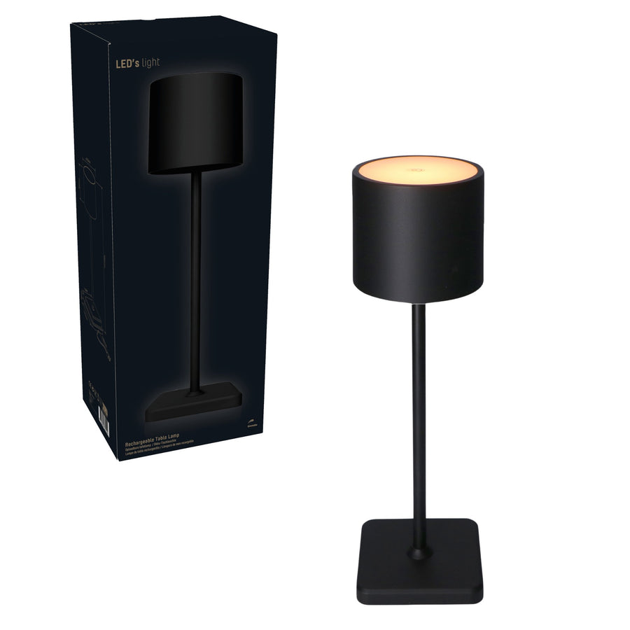 TouchDim Rechargeable LED Table Lamp - Dimmable by touch - Indoor and outdoor - Black - LED.nl