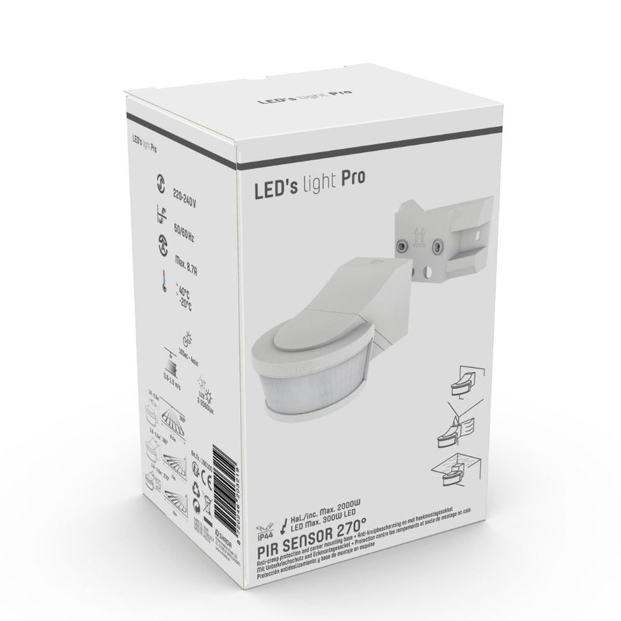 LED's Light Pro Motion Sensor with Corner Profile - Universal - 12 meter range - White - LED.nl
