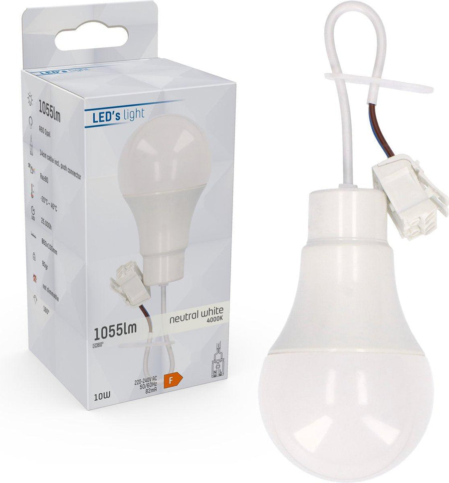 Moving socket E27 with LED lamp - Extra powerful light - 1055 lumens - Lamp socket - LED.nl