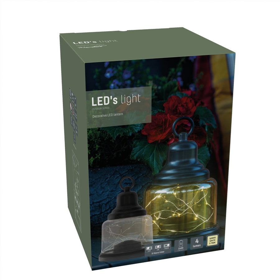 Batteriebetriebene LED-Tischlampe im Vintage-Stil – kabelloses Modell mit Aufhängering – 22 cm - lidstore.shop