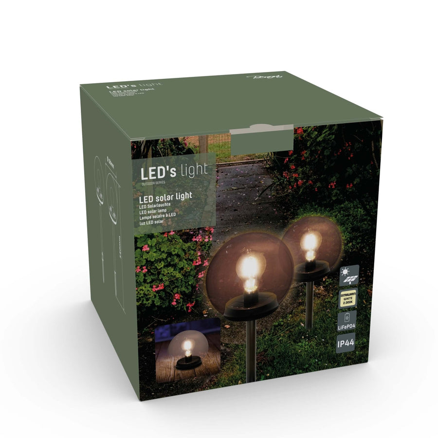 Vintage Solar Spike Light with sensor - Automatic on/off - Warm white light - IP44 - 54 cm - LED.nl